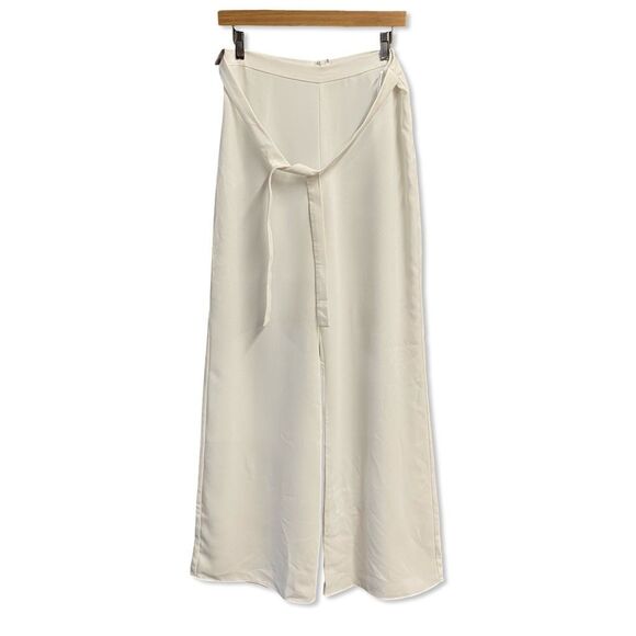 Amanda Uprichard Ariya Pants Ivory
Cream Wide Leg Tie flowy Revolve M - Picture 6 of 8